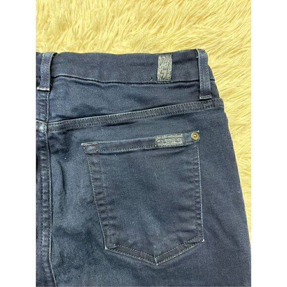Women’s 7 for all Mankind Dark Blue Skinny Stretch Jeans Size 30 - Picture 11 of 12